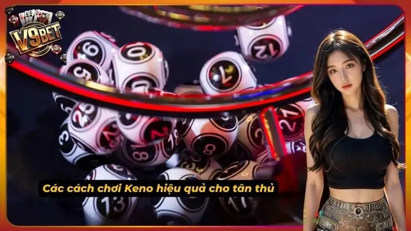 Các bóng đánh số trong lồng quay, ảnh hướng dẫn chọn số Keno V9BET