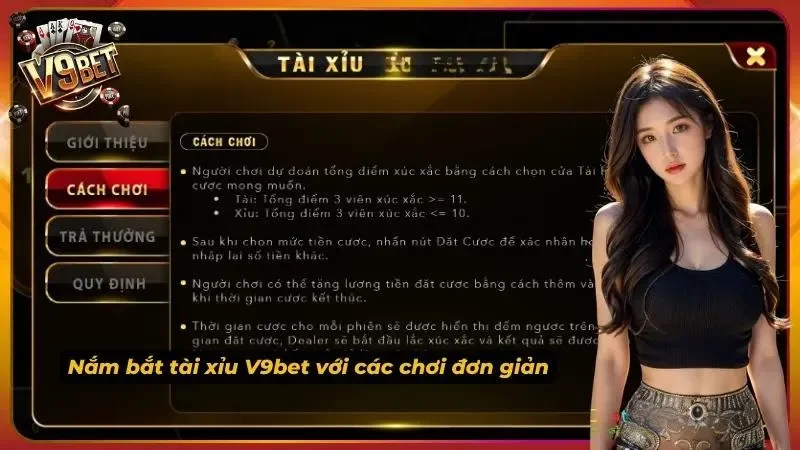 Mục Cách chơi trên giao diện Tài Xỉu V9BET